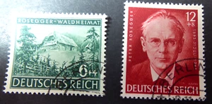 Satz Briefmarke Deutsches Reich 1943 Nr.855 856 gestempelt Gebur. Peter Rosecker - Bild 1 von 1