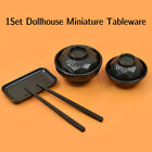 1:6 Dollhouse Miniature Dinner Plate Bowl Chopsticks Tableware Kitchen Decor