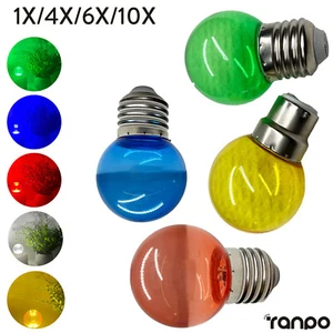 Led Bulb Colorful Translucent Shell Lamp Lampada Light B22 Red yellow blue green - Picture 1 of 19