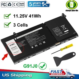 For Dell Inspiron 15 3510 3511 3515 5510 5518 Latitude 3320 3330 G91J0 Battery - Picture 1 of 15
