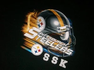 Pittsburgh Steelers SSK Casco de Fútbol Americano NFL Camiseta Negra Para Hombre XL Usado - Imagen 1 de 2
