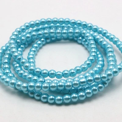 660 Pcs Glass Faux Pearl Smooth Round Beads 4mm  Jewelry Making - Image 1 of 4