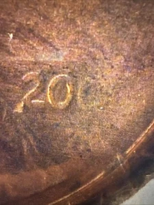 2000 D Lincoln Memorial Cent Date Looks Like 200 D? Under The Microscope 2000 D - Picture 1 of 6
