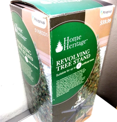 Home Heritage Christmas Tree Revolving Stand 360° Electric Metal Legs Up To 90lb - Image 1 of 4