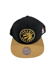 Mitchell & Ness Toronto Raptors Snapback Hat Black/Gold NBA Cap Adjustable New - Picture 1 of 3
