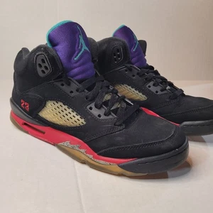 Nike Air Jordan 5 Retro Top 3 2020 Negro/Rojo Grapefire, Juvenil Talla 6Y OG Clásico - Imagen 1 de 20