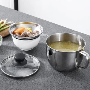  Küche Öl-Wasser-Abscheider Edelstahl Soßen Fettfänger für Topf - Bild 1 von 12