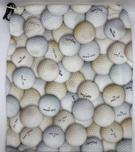 Handmade Golf Ball Bag With Full Zipper And Clip For Gold Bag - Picture 1 of 4