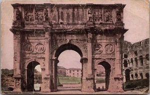 Arco de Constantino Roma Italia Antigua Postal Coliseo Vista Principios de 1900 Litografía - Imagen 1 de 2