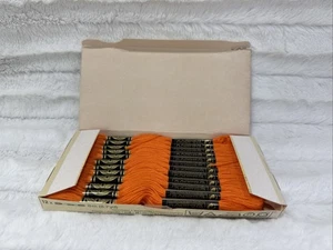 DMC 25 Mouline Special 740 Tangerine Box Of 12 ~ Embroidery Floss Art 117 Orange - Picture 1 of 6