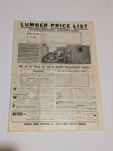 Chicago House Wrecking Co. Lumber Price List 1920s Illustrated Catalog - Picture 1 of 7