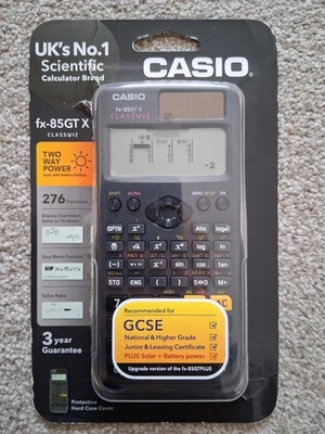 Casio Scientific Calculator Solar FX-85GT X Classwiz Black - Image 1 of 2
