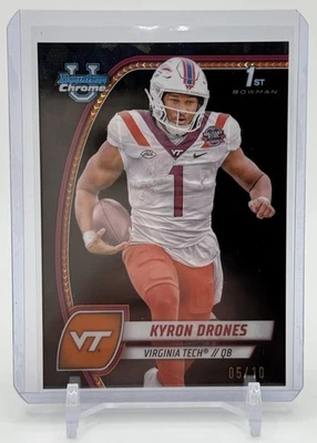 2024 Bowman University Chrome Sapphire Edition Kyron Drones #119 Black 5/10 - Image 1 of 4