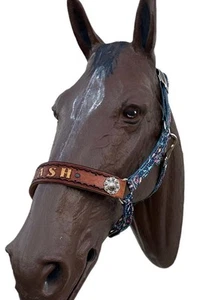 cavalletto cavallo nylon personalizzato in tutte le misure in dinosauri blu - Foto 1 di 4