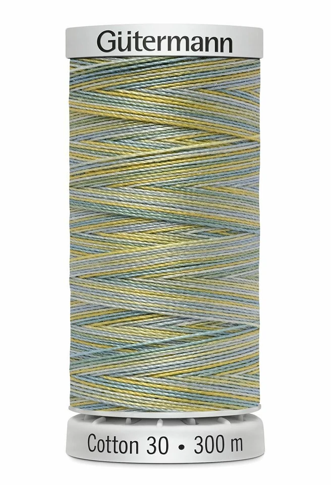 Gutermann Cotton 30 # 4125 VARIEGATED YELLOW SKY MIX, 300m Embroidery, Qui - Image 1 of 1