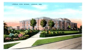 LINCOLN HIGH SCHOOL Lincoln, Nebraska NE - Postcard - Picture 1 of 2