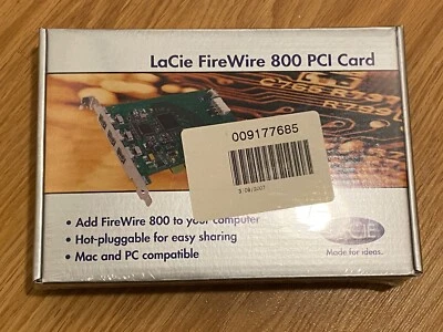 Lacie PCI Firewire 800 PCI 卡 - 全新带盒 — 第 1/3 张图片