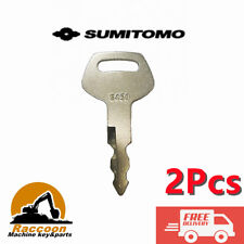 2pcs Fits Sumitomo Case S450 JCB Linkbelt Excavator Ignition Keys KHR20070