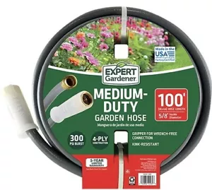 5/8" x 100 ft Medium Duty Garden Hose - Picture 1 of 5