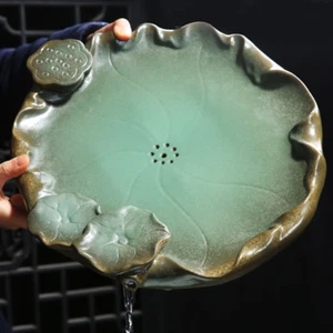 Luxus Keramik Teetablett Kung Fu Gongfu Teetablett Servierplatte Wasserabtropfschale - Bild 1 von 17