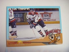 1998 WHL LETHBRIDGE HURRICANES LUC THEORET  HOCKEY CARD FREE CAN SHIPPING