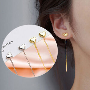 Long Tassel Heart Drop Earrings  Korean Hanging Women EarrinSA