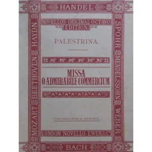 Palestrina Missa O Admirabile Commercium Canto Órgano - Imagen 1 de 5
