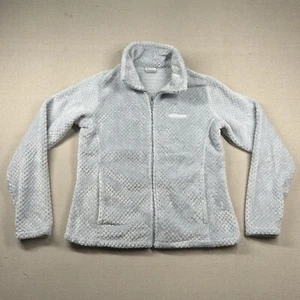 Columbia Jacket Women’s L Fire Side Sherpa Full Zip Fleece Cirrus Gray Blue - Picture 1 of 9