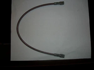 FMR STAINLESS STEEL BRAIDED BRAKE LINE, -3 AN X 18" WITH STRAIGHT SWIVEL ENDS - Foto 1 di 4