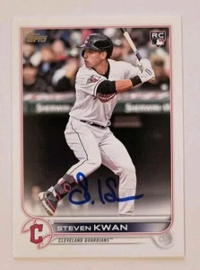 Serie Actualización Topps 2022 - Bateo #US261 Steven Kwan (RC) Firmado Autografiado - Imagen 1 de 3