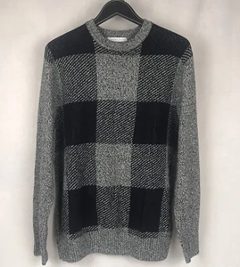 Suéter Geoffrey Beene Para Hombres Talla XL Negro Búfalo Cuadros Cuello Redondo Pullover - Imagen 1 de 5