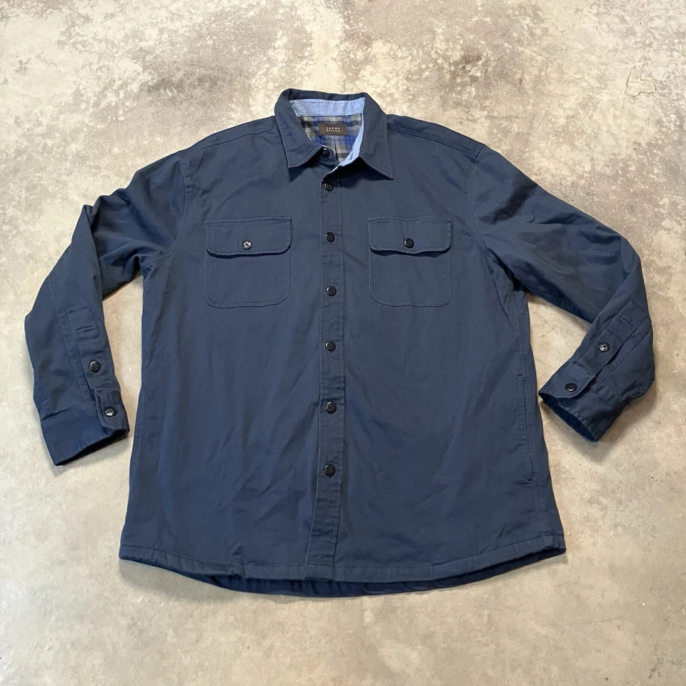 Jachs New York Jacket Shacket Over Shirt Mens XL Navy Button Front Lined - Image 1 of 4