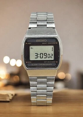 "Reloj digital de cuarzo cronógrafo para hombre SEIKO SQ A914-5010, batería nueva de 7,5""" Foto 1 de 4