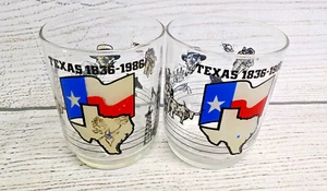 (2) Copa de cóctel Texas Sesquicentennial 1836-1986 (Alamo, NASA, Sam Houston) - Imagen 1 de 6