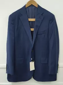 Blazer La Spalla Azul De Lana Ethomas Para Hombre Talla EU58 UK/US48 - Imagen 1 de 8