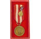 2668 WW2 POLISH MEDAL FOR VICTORY AND FREEDOM 1945 + MINIATURE POLAND