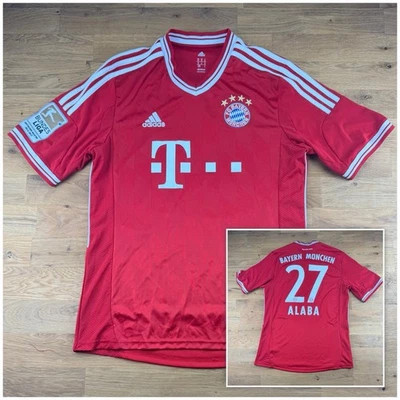 FC Bayern München Trikot 2013/14 Heim - Größe L - Original Adidas - 27 Alaba - Bild 1 von 4