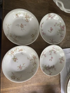 Vtg Haviland Berry Fruit Dessert Bowls Limoges Pink Roses 5” - Picture 1 of 10