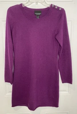 Cynthia Rowley Women's Medium Purple Tunic Sweater Dress 100% Merino Wool - Image 1 of 4