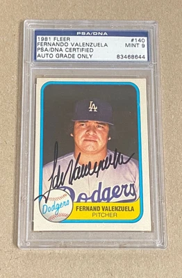 Fleer #140 Fernando Valenzuela 1981 radiocontrol auténtico/PSA 9 automático $799,99 Foto 1 de 2
