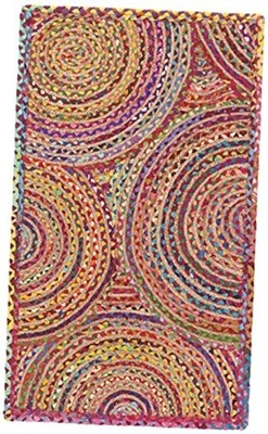  Cape Cod Collection Accent Rug - 2'3" x 4', Red & Multi, Handmade Boho  - Image 1 of 4