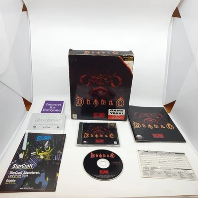 Diablo 1 - Big Box PC - 1996 Complete CIB + Registration Card + Inserts - Image 1 of 4