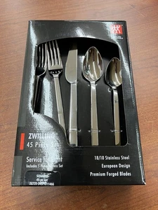 Cubiertos de acero inoxidable ZWILLING cuadrados 45 piezas 18/10 TOTALMENTE NUEVOS - SE ENVÍA RÁPIDO - Imagen 1 de 3