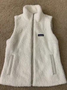 Patagonia Weste Jacke Damen M weiß Fuzzy Fleece Los Gatos Outdoor Wandern Freizeit - Bild 1 von 7