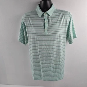 FootJoy Athletic Fit XL Striped Performance Golf Polo Mint Green White 4577 - Picture 1 of 9