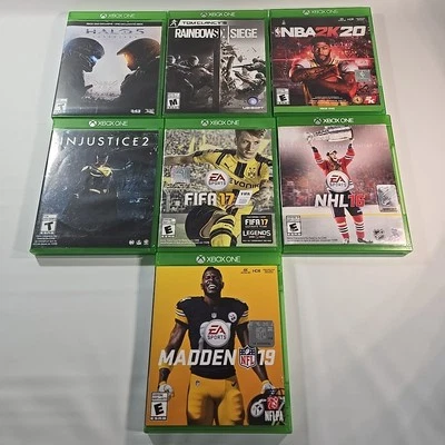 Xbox Series X/Xbox One Games LOT (Injustice 2, Rainbow Six Siege, Halo 5) Tested - Image 1 of 4