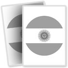 2 x Vinyl Stickers 7x10cm - BW - Argentina Flag Map  #41721