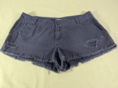 Pantalones cortos de jean MOSSIMO Wmn/Jr púrpura tiro medio ajuste regular corte sotress talla 13 Foto 1 de 4