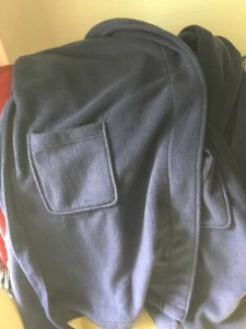 L L Bean Ladies Terry Bathrobe XL - Navy - Very Good Condition - Picture 1 of 3