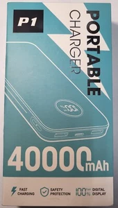 Portable Charger Digital 40000mah Power Bank USB-C 22.5W Fast Charging Battery - Picture 1 of 3